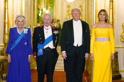 Carlos III, la reina Camilla y Donald Trump