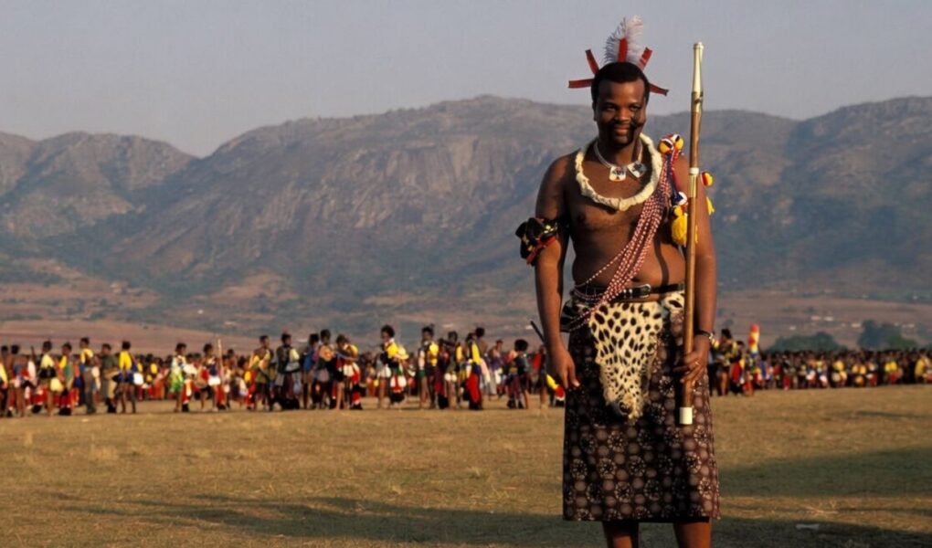 El rey Mswati III de Eswatini