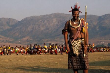 El rey Mswati III de Eswatini